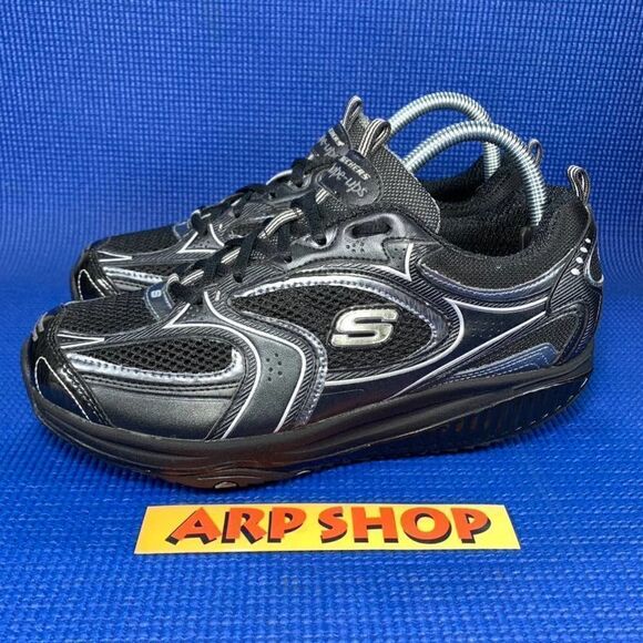 SKECHERS SHAPE-UPS Women`s Size 9 Black Athletic Comfort Shoes SN 12320 - Picture 1 of 8